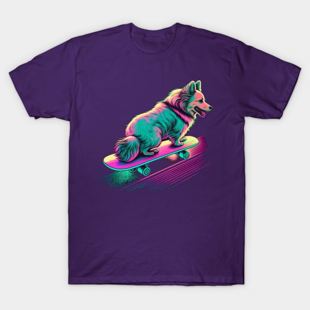 Dog on a Skateboard T-Shirt by PawtImages